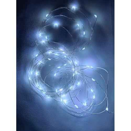 6Pack Fairy Lights Battery Operated -3.3ft 10 LED Silver Wire Firefly Mini Lights for Mason Jars DIY Crafts Christmas Wedding Party Centerpiece Table Decor