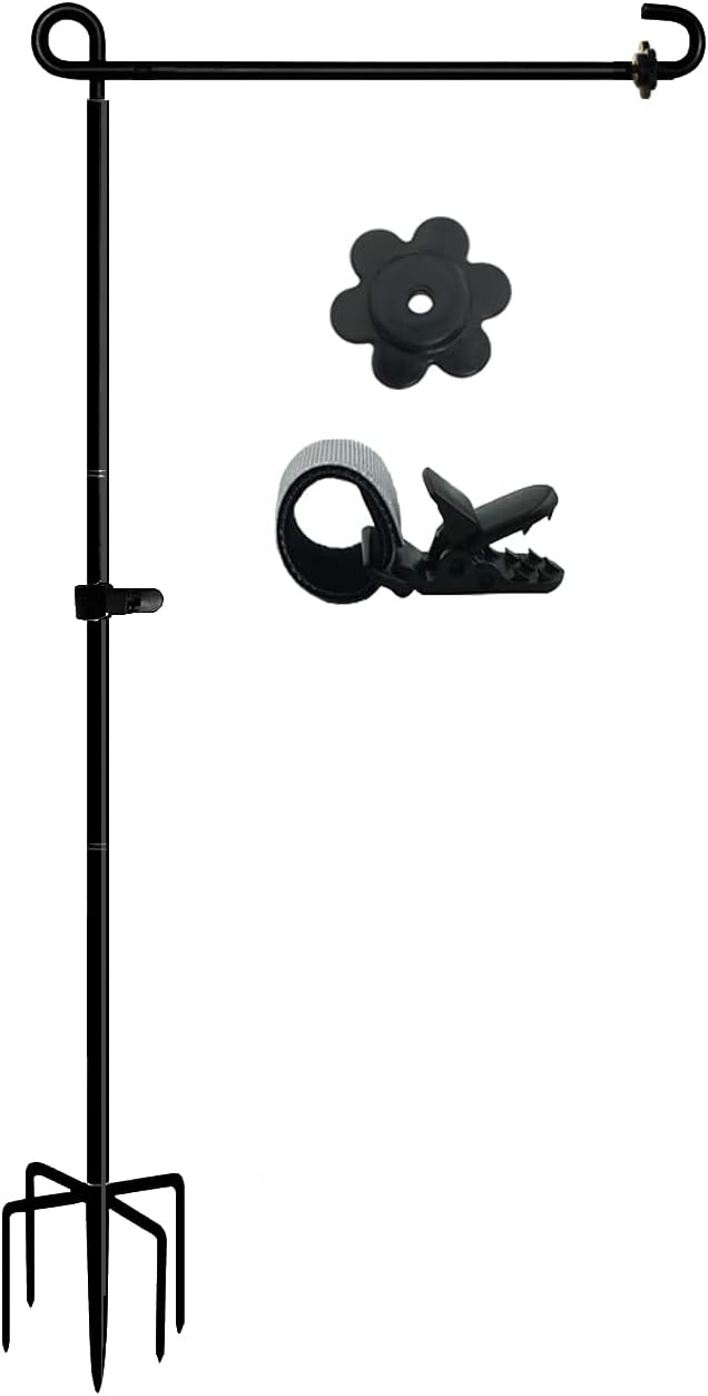 LCCBRO Garden Flag Stand Holder - Weatherproof 5-Prong Base for 12" x 18" Flags | Stable Outdoor Display