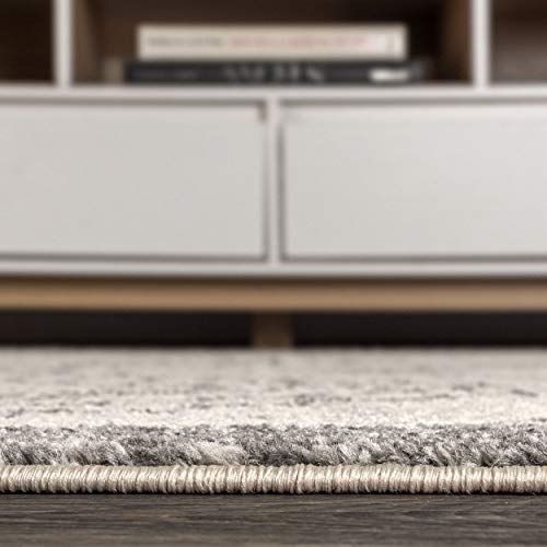 JONATHAN Y MOH200B-5 Amir Moroccan Beni Souk Indoor Area-Rug Bohemian Farmhouse Rustic Geometric Easy-Cleaning Bedroom Kitchen Living Room Non Shedding, 5 X 8, Cream,Gray