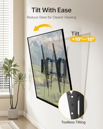 monTEK 60-120 Inch Heavy Duty Tilting TV Wall Mount up to 300 lbs