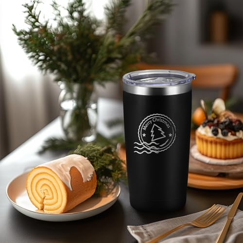 YOUKE OLA 16-Pack 20oz Stainless Steel Insulated Travel Tumblers with Lids & Straws, Matte Black