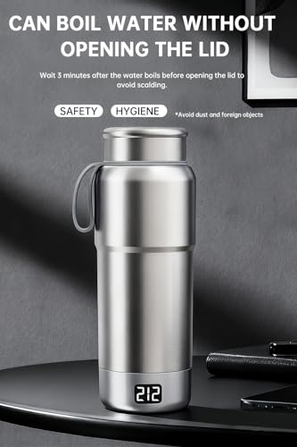 0.52L Titanium Electric Travel Kettle with 12 Temp Settings & LCD Screen
