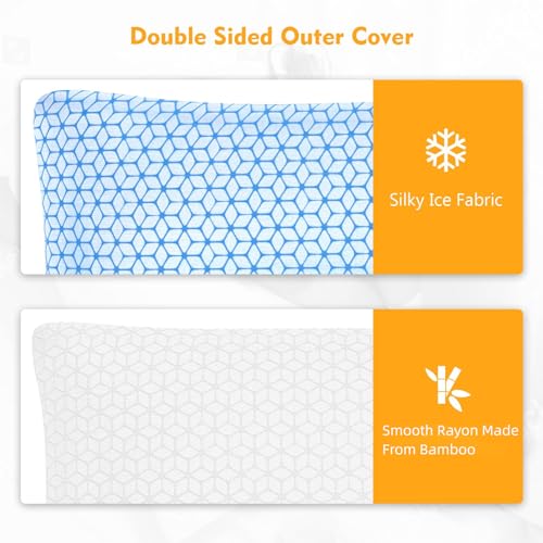 Love Attitude King Size Shredded Memory Foam Pillow Adjustable Cooling Support Bed Pillow
