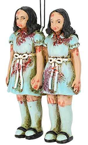 Tree Buddees Creepy Twins Halloween & Christmas Ornament Set - Hand-Painted Resin Decor