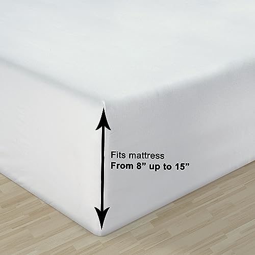 King Organic Cotton Cooling Bed Sheets Set - White, 8 Pieces - Variation of THIS listing