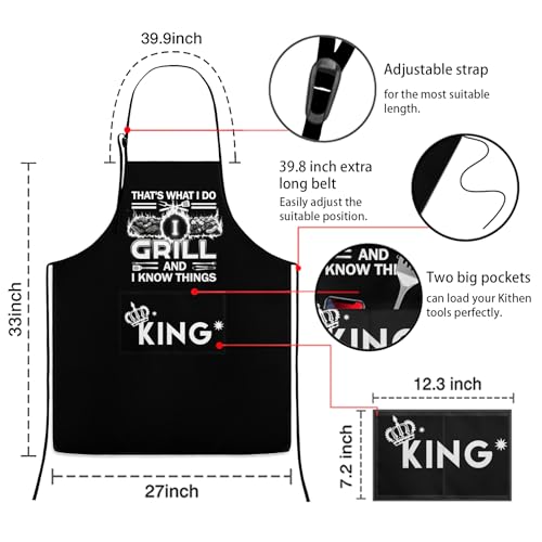 That's I Do Funny Black Apron for Men Grilling BBQ Cooking - PERRIFIC