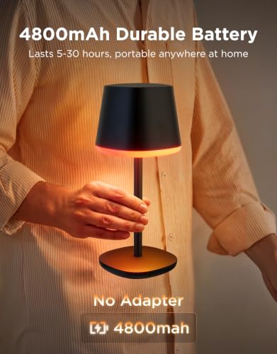 Govee RGBIC Cordless Table Lamp - Rechargeable Smart Desk Light with App Control