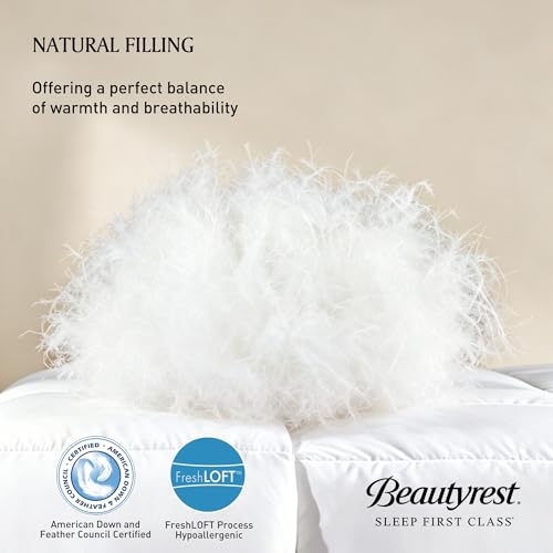 All Season King Size Goose Feather & Down Fiber Comforter - White