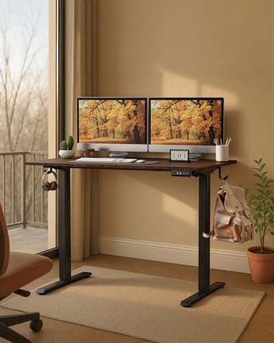 NEXT BEAUTY Standing Electric Desk 48x24in Adjustable Height Office Gaming Table with Memory