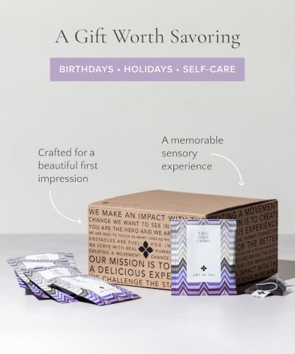 Organic Earl Grey Cream Tea Bags - 50 Pyramid Sachets for Premium Tea Experience