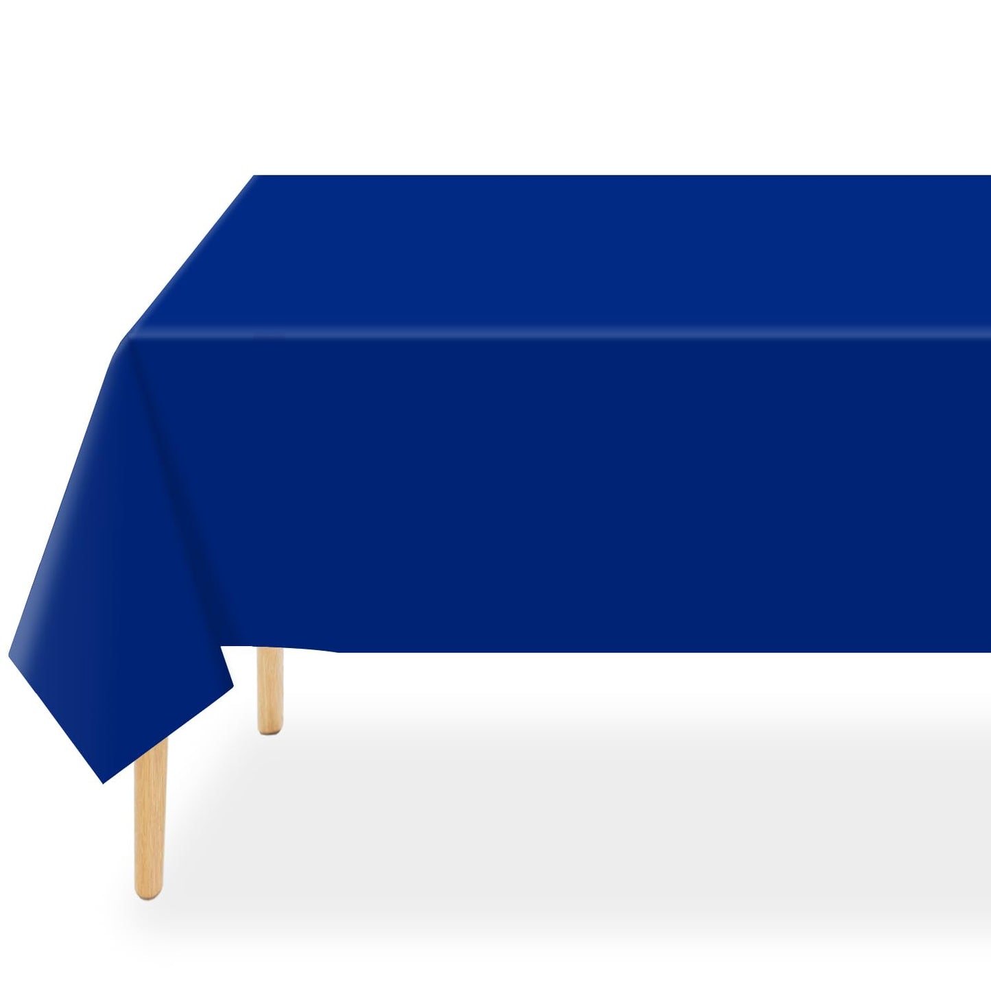 QIKSION Royal Blue Plastic Table Cloth Disposable 6 Pack, 54 x 108 Inch Tablecloths for Party, Graduation, Patriotic, Veterans Day Decorations, Dark Blue Rectangle Table Cover