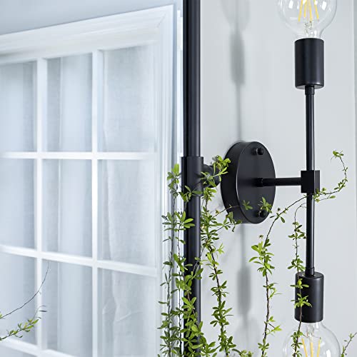 TEHOME Matte Black 24" x 23" Rectangular Tilt Bathroom Mirror with Beveled Edge