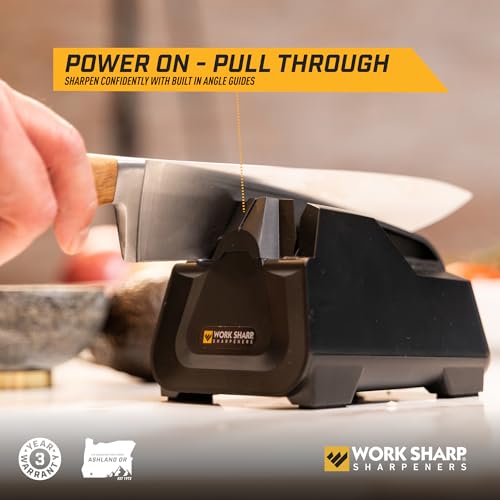 Work Sharp Black Electric Kitchen Knife Sharpener - Fast & Easy Sharpening in Drawer