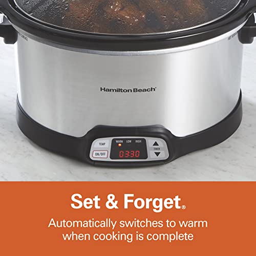 Hamilton Beach 8 Qt Programmable Slow Cooker with Timer & Removable Stoneware