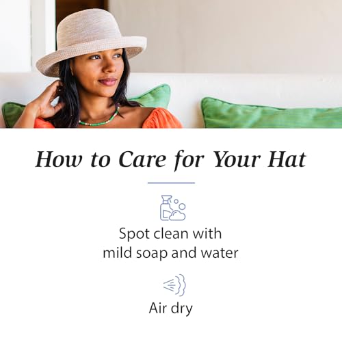 Women's Victoria Sun Hat - Small Mixed Camel Packable Wide Brim Hat with Adjustable Fit