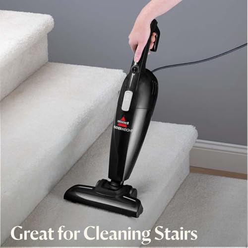 Lightweight Bagless Stick Vacuum Cleaner with Crevice Tool - Black