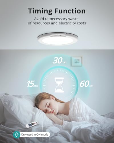 Rechargeable Ceiling Lights 6 Pack with Motion Sensor & Color Change - Round