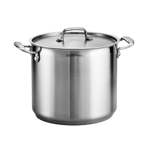 12 Quart Stainless Steel Stock Pot with Lid - Heavy Duty Cooking Pot