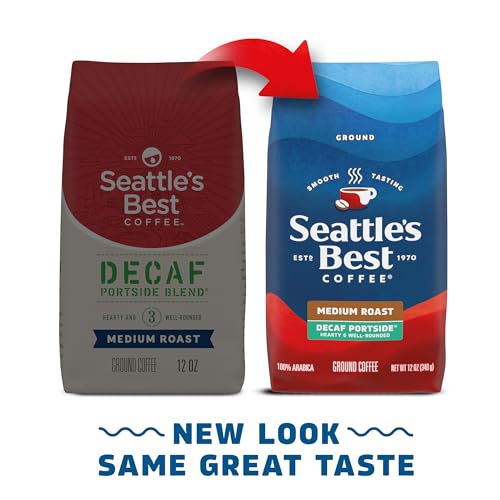 Decaf Ground Coffee - Medium Roast, 12oz Bags, Pack of 6