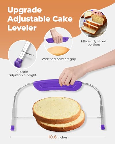 253-Piece Cake Decorating Kit with Turntable & Piping Tips - Baking Supplies for Beginners & Pros (Variation 253)