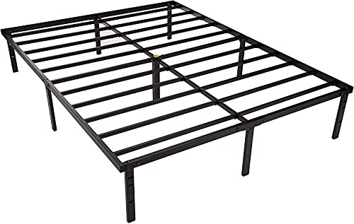 Heavy Duty Queen Bed Frame with Steel Slats - 14 Inch Storage Height, Black, Variation of THIS listing
