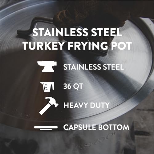 Gas One 36QT Stainless Steel Stockpot with Lid & Basket - Heavy-Duty Kitchen Cooking
