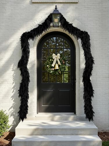 Black Cedar Garland 9FT Pack of 2 Halloween & Christmas Decorations - Variation of THIS listing