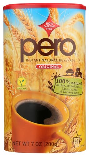 Pero Instant Caffeine-Free Beverage Mix - 7 oz Pack of 2, Roasted Barley & Chicory Drink