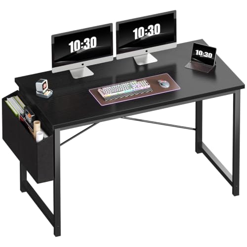 OLIXIS 47 Inch Gaming & Computer Desk with Black Table Top and Legs, Small Space Home Office