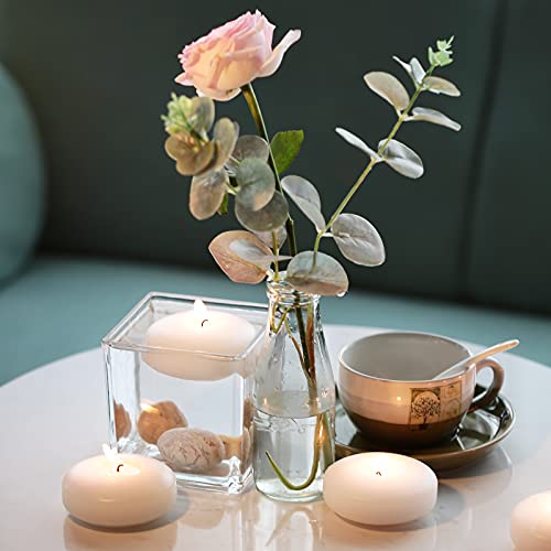 Floating Candles Set of 48 - 3 Inch White Tealight Candles for Weddings & Decor