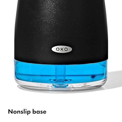 Stainless Steel Soap Dispenser - Matte Black, One-Handed Pump, Nonslip Base - Variation of THIS listing Black