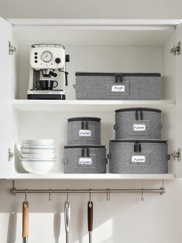 Grey 5-Piece China Dinnerware Storage Set - Moving & Organization Boxes