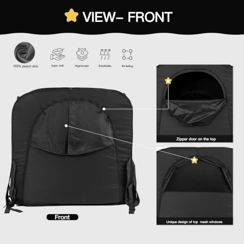 Porayhut Baby Privacy Bed Tent - Dark Pop Up Crib Cover for Toddler Sleep