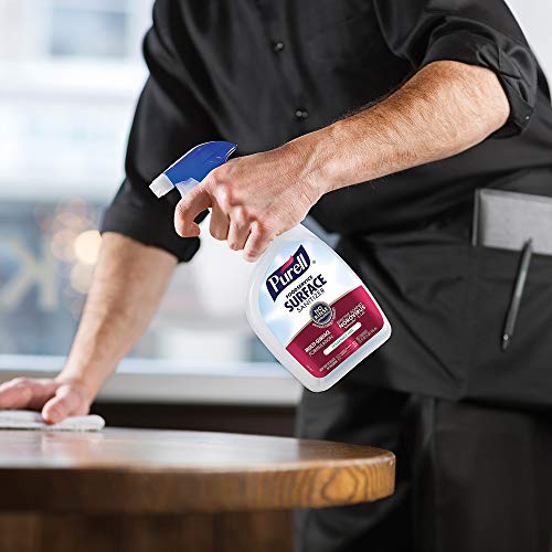 Foodservice Surface Sanitizer Spray Bottle - Kills 99.9% Germs, 6 Pack 32 fl oz