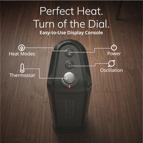 Lasko CT14650 Small Portable 1500W Oscillating Electric Ceramic Space