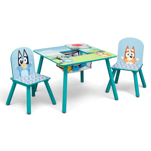 Bluey Kids Table and Chair Set with Storage - Delta Children, Toddler Friendly