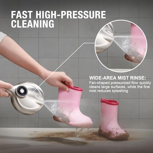 LAVA ODORO Handheld Shower Head with Magnetic Dock in Brushed Nickel, 9 Modes & 72-Inch Hose