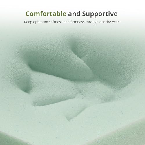Twin Green Tea Memory Foam Mattress - 5 Inch Medium Firm Support