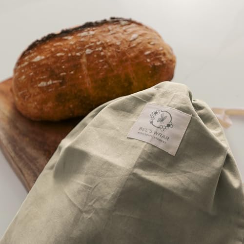 Bee's Wrap Beeswax Bread Bags 2 Pack - Bakery Lane Reusable Food Wraps