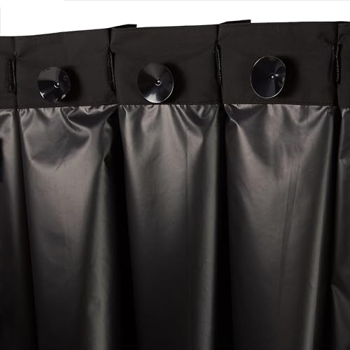Amazon Basics Portable Blackout Curtain Shade 2-Pack for Windows, Suction Cups, 127x198cm, Black, Variation: Black / 2-Pack