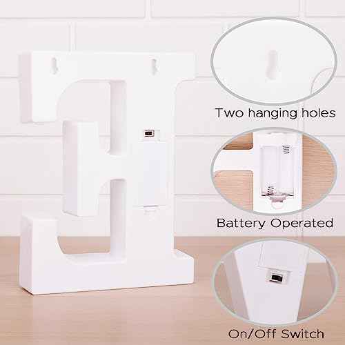 Small Led Marquee Letters, Light Up Letters, 8.58 Inch Led Letter Lights, Battery Powered Lighted Sign for Table, Party, Birthday, Christmas Decor (Letter E)