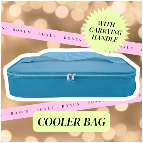 Portable Snackle Box with 16-Compartment Tray Ice Pack & Cooler Bag