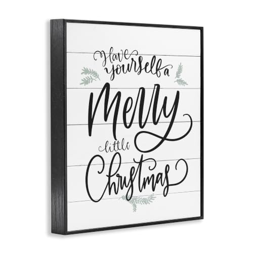 Merry Little Christmas Planked Framed Giclée Print 16 x 20 in