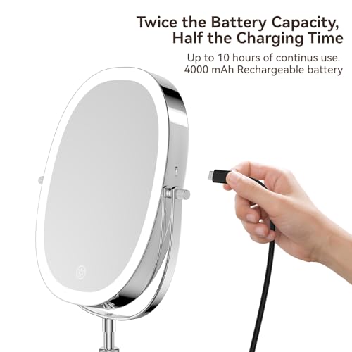DeLanges Lighted Makeup Mirror with 7x Magnification & Adjustable Height