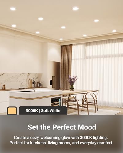 Sunco 6-Inch Canless Ultra-Slim LED Recessed Light - Dimmable 14W-100W, 6K Variation