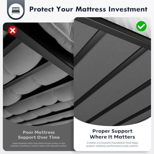King Bunkie Board 10mm - Black Under Mattress Support for King Beds, Anti-Sag & Noise-Free, Low Profile, 76x80 inches - wisdomdodo