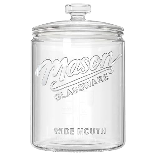 1 Gallon Glass Cookie Jar with Airtight Lid - Food Storage for Sourdough & Baking - Variation of THIS listing
