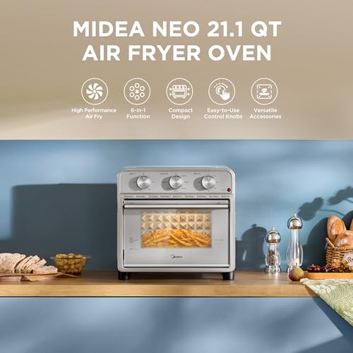 Midea Neo 21.1 Quarts Air Fryer Toaster Oven Combo - Stainless Steel