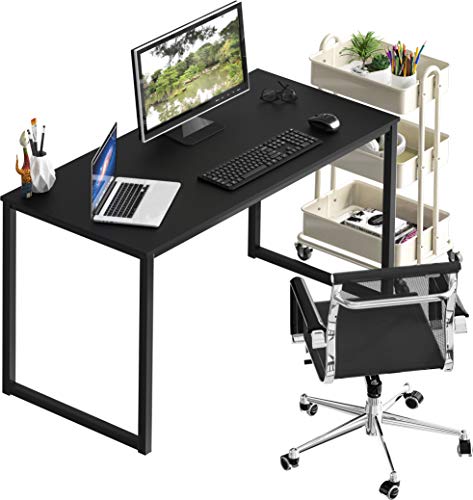 SHW Mission 32-Inch Black Home Office Computer Desk - Space-Saving Study Table