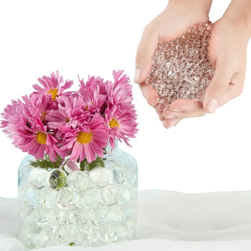 140,000 Clear Water Beads, Transparent Water Gel Beads for Vase Filler, Christmas Decoration, Wedding Centerpiece, Floating Candles, Planting, Floral Decoration